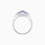 Load image into Gallery viewer, Art Deco Diamond Ring With Gemstoone - Shahin Jewelry