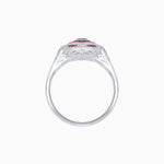 Load image into Gallery viewer, Art Deco Diamond Ring With Gemstoone - Shahin Jewelry