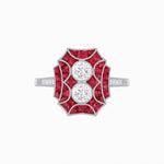 Load image into Gallery viewer, Art Deco Double Diamond Ring - Shahin Jewelry