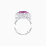 Load image into Gallery viewer, Art Deco Emerald Cut Mounting Ring with Baguette Diamond Halo - Shahin Jewelry