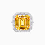 Load image into Gallery viewer, Art Deco Emerald Cut Mounting Ring with Baguette Diamond Halo - Shahin Jewelry
