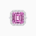 Load image into Gallery viewer, Art Deco Emerald Cut Mounting Ring with Baguette Diamond Halo - Shahin Jewelry