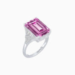 Load image into Gallery viewer, Art Deco Emerald Cut Ring Mounting with Diamond Accents - Shahin Jewelry