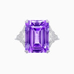 Load image into Gallery viewer, Art Deco Emerald Cut Ring Mounting with Diamond Accents - Shahin Jewelry