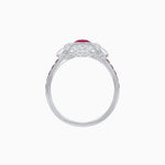 Load image into Gallery viewer, Art Deco Floral Ring with Marquise - Shaped Centerstone - Shahin Jewelry