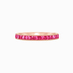 Load image into Gallery viewer, Art Deco Half Eternity Band – French - Cut Spinel in 14K Rose Gold - Shahin Jewelry