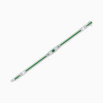 Load image into Gallery viewer, Art Deco Inspired Bracelet with Emerald Cut Center and Gemstones (Mounting) - Shahin Jewelry