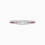 Load image into Gallery viewer, Art Deco Inspired Bracelet with Emerald Cut Diamond And Gemstone - Shahin Jewelry