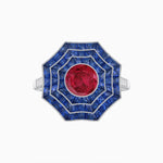 Load image into Gallery viewer, Art Deco Inspired Cocktail Gemstone Ring - Shahin Jewelry