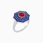 Load image into Gallery viewer, Art Deco Inspired Cocktail Gemstone Ring - Shahin Jewelry