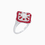 Load image into Gallery viewer, Art Deco Inspired Cocktail Ring with Diamond - Shahin Jewelry