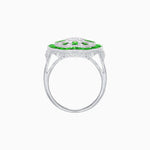 Load image into Gallery viewer, Art Deco Inspired Cocktail Ring with Diamond - Shahin Jewelry