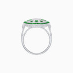 Load image into Gallery viewer, Art Deco Inspired Cocktail Ring with Diamond - Shahin Jewelry