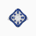 Load image into Gallery viewer, Art Deco Inspired Cocktail Ring with Diamond - Shahin Jewelry