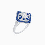 Load image into Gallery viewer, Art Deco Inspired Cocktail Ring with Diamond - Shahin Jewelry