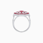 Load image into Gallery viewer, Art Deco Inspired Cocktail Ring with Gemstone - Shahin Jewelry