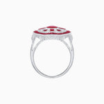 Load image into Gallery viewer, Art Deco Inspired Cocktail Ring with Gemstone - Shahin Jewelry