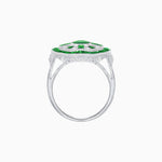 Load image into Gallery viewer, Art Deco Inspired Cocktail Ring with Gemstone - Shahin Jewelry