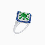 Load image into Gallery viewer, Art Deco Inspired Cocktail Ring with Gemstone - Shahin Jewelry