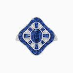 Load image into Gallery viewer, Art Deco Inspired Cocktail Ring with Gemstone - Shahin Jewelry