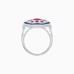 Load image into Gallery viewer, Art Deco Inspired Cocktail Ring with Gemstone - Shahin Jewelry