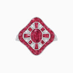Load image into Gallery viewer, Art Deco Inspired Cocktail Ring with Gemstone - Shahin Jewelry