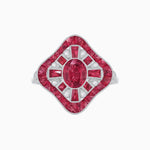 Load image into Gallery viewer, Art Deco Inspired Cocktail Ring with Gemstone - Shahin Jewelry