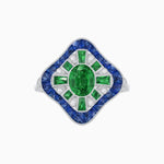 Load image into Gallery viewer, Art Deco Inspired Cocktail Ring with Gemstone - Shahin Jewelry