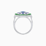 Load image into Gallery viewer, Art Deco Inspired Cocktail Ring with Gemstone - Shahin Jewelry