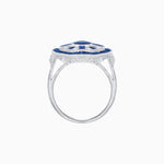 Load image into Gallery viewer, Art Deco Inspired Cocktail Ring with Gemstone - Shahin Jewelry