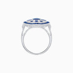 Load image into Gallery viewer, Art Deco Inspired Cocktail Ring with Gemstone - Shahin Jewelry
