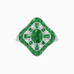 Load image into Gallery viewer, Art Deco Inspired Cocktail Ring with Gemstone - Shahin Jewelry