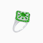 Load image into Gallery viewer, Art Deco Inspired Cocktail Ring with Gemstone - Shahin Jewelry