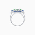 Load image into Gallery viewer, Art Deco Inspired Cocktail Ring with Gemstone - Shahin Jewelry