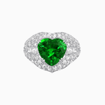 Load image into Gallery viewer, Art Deco Inspired Convertible Heart-Shaped Diamond Jacket Ring - Shahin Jewelry
