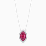 Load image into Gallery viewer, Art Deco Inspired Convertible Marquise Double Halo Ring Pendant - Shahin Jewelry
