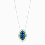 Load image into Gallery viewer, Art Deco Inspired Convertible Marquise Double Halo Ring Pendant - Shahin Jewelry