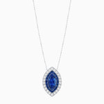 Load image into Gallery viewer, Art Deco Inspired Convertible Marquise Double Halo Ring Pendant - Shahin Jewelry