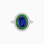 Load image into Gallery viewer, Art Deco Inspired Convertible Oval Double Halo Ring Pendant - Shahin Jewelry