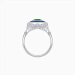 Load image into Gallery viewer, Art Deco Inspired Convertible Oval Double Halo Ring Pendant - Shahin Jewelry
