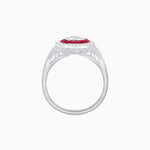 Load image into Gallery viewer, Art Deco Inspired Convertible Pear Double Halo Ring Pendant - Shahin Jewelry