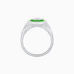 Load image into Gallery viewer, Art Deco Inspired Convertible Pear Double Halo Ring Pendant - Shahin Jewelry