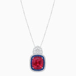 Load image into Gallery viewer, Art Deco Inspired Cushion Cut Double Halo Pendant with Fan Bail - Shahin Jewelry