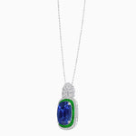 Load image into Gallery viewer, Art Deco Inspired Cushion Cut Double Halo Pendant with Fan Bail - Shahin Jewelry