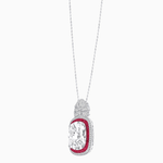 Load image into Gallery viewer, Art Deco Inspired Cushion Cut Double Halo Pendant with Fan Bail - Shahin Jewelry