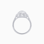 Load image into Gallery viewer, Art Deco Inspired Cushion Cut Sunburst Diamond Halo Ring - Shahin Jewelry