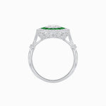 Load image into Gallery viewer, Art Deco Inspired Cushion Diamond Halo Ring - Shahin Jewelry