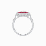 Load image into Gallery viewer, Art Deco Inspired Cushion Diamond Halo Ring - Shahin Jewelry