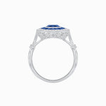 Load image into Gallery viewer, Art Deco Inspired Cushion Gemstone Halo Ring - Shahin Jewelry