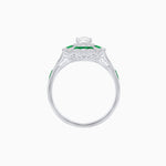 Load image into Gallery viewer, Art Deco Inspired Cushion Shape Ring with Dimond - Shahin Jewelry